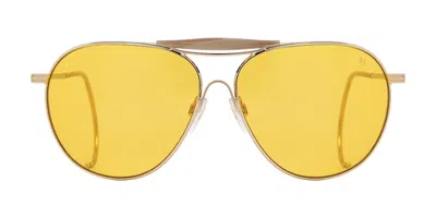 American Optical Hazemaster 1orn Men's Sunglasses Gold Size 59
