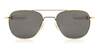 American Optical Original Pilot 1gyg Men's Sunglasses Gold Size 55