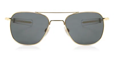 American Optical Original Pilot 1gyn Men's Sunglasses Gold Size 52