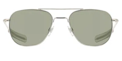 American Optical Original Pilot 2gng Men's Sunglasses Silver Size 52