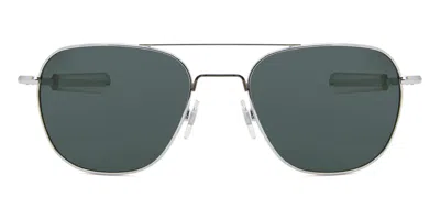 American Optical Original Pilot 2gyg Men's Sunglasses Silver Size 55