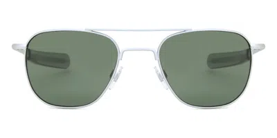 American Optical Original Pilot 4gng Men's Sunglasses Silver Size 57 In Yellow