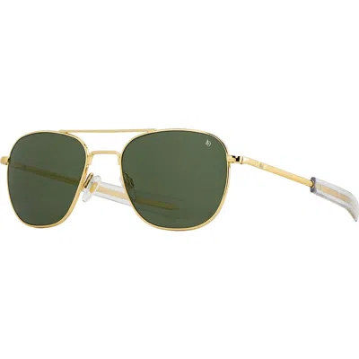 American Optical Original Pilot 55mm Aviator Glass Non Polarized In Green