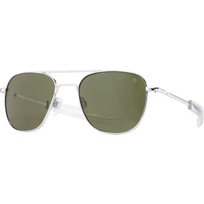 American Optical Original Pilot 57mm Aviator Nylon Non Polarized In Silver