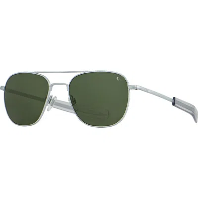 American Optical Original Pilot 57mm Aviator Nylon Non Polarized In Silver