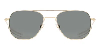 American Optical Original Pilot Polarized 1gygp Men's Sunglasses Gold Size 55