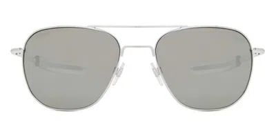 American Optical Original Pilot Polarized 2smgp Men's Sunglasses Silver Size 52