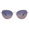American Optical Pink Gradient Cat Eye Ladies Sunglasses Whitney-p 1 58 In Gold
