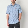 American Outdoorsman Mens Short Sleeve Regular Fit Button-down Shirt In Multi