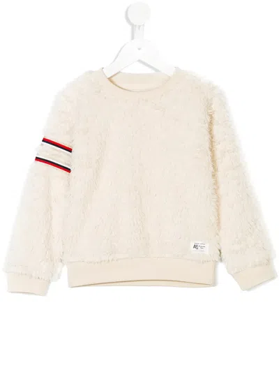 American Outfitters Kids' Faux Fur Effect Sweatshirt In Neutral
