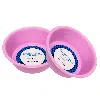 American Pet Supplies Country Living Set Of 2 Non-slip Durable Powder Coated Stainless Steel Heavy Dog Bowls In Pink
