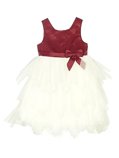Pre-owned American Princess Kids' Dress In Burgundy