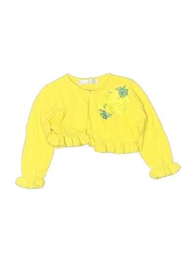 Pre-owned American Princess Kids' Long Sleeve Blouse In Yellow