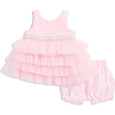 American Princess Babies'  Ruffle Tiered Party Dress In Pink