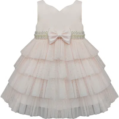 American Princess Babies'  Ruffle Tiered Party Dress In Blush