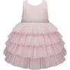 American Princess Babies'  Ruffle Tiered Party Dress In Peachy Pink