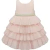 American Princess Babies'  Ruffle Tiered Party Dress In Pink