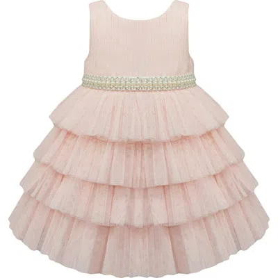 American Princess Babies'  Ruffle Tiered Party Dress In Pink