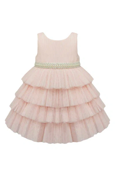 American Princess Babies' Ruffle Tiered Party Dress In Pink