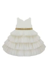 American Princess Tiered Mesh Party Dress In White