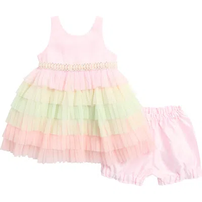 American Princess Babies'  Tiered Mesh Rainbow Dress
