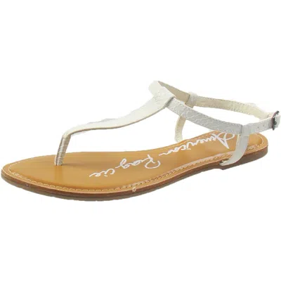 American Rag Akristawht Womens Buckle Manmade Thong Sandals In White