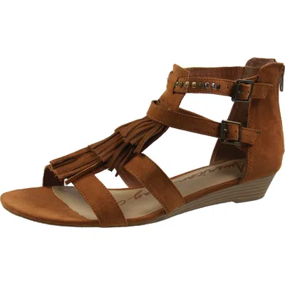 American Rag Araleah Womens Fringe Manmade Ankle Strap In Pink