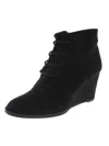 AMERICAN RAG BAYLIE WOMENS FAUX SUEDE ANKLE WEDGE BOOTS