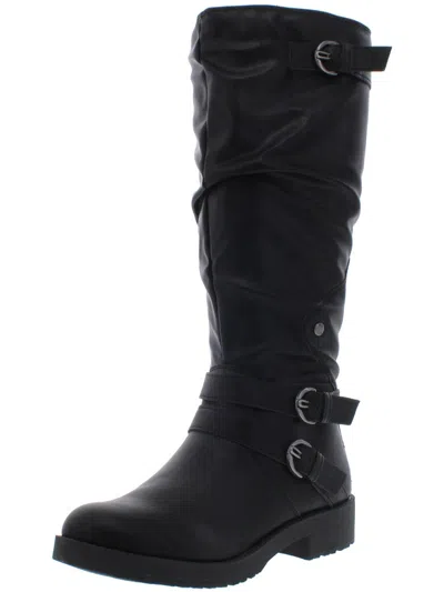 American Rag Brinley Womens Faux Leather Knee-high Motorcycle Boots In Multi