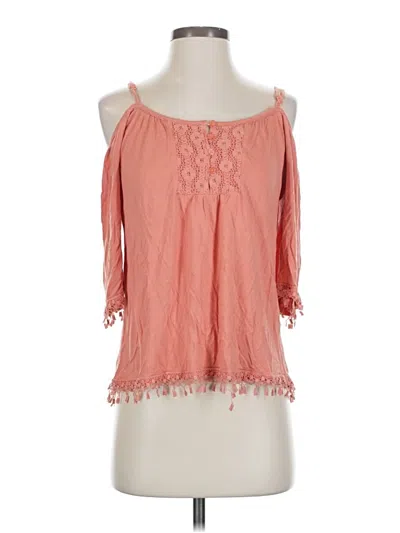 Pre-owned American Rag Cie 3/4 Sleeve Blouse In Pink