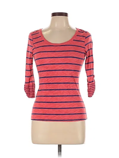 Pre-owned American Rag Cie 3/4 Sleeve T-shirt In Red