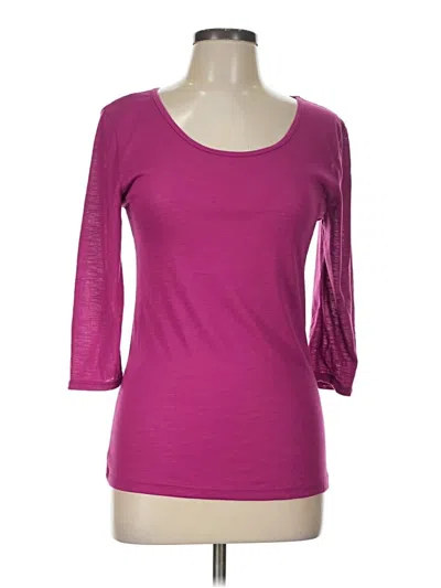 Pre-owned American Rag Cie 3/4 Sleeve T-shirt In Purple