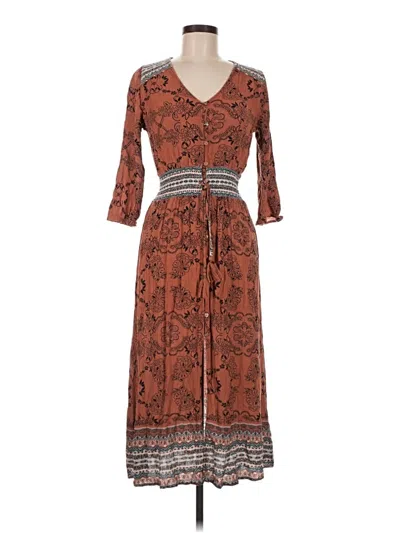 Pre-owned American Rag Cie Casual Dress In Brown