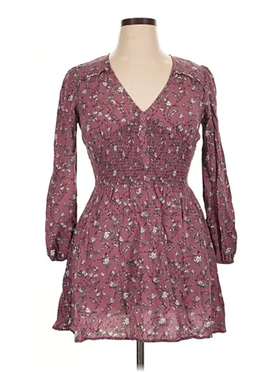 Pre-owned American Rag Cie Casual Dress In Burgundy
