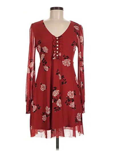 Pre-owned American Rag Cie Casual Dress In Burgundy