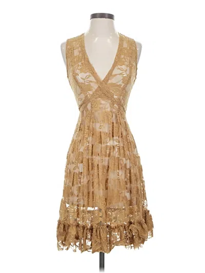 Pre-owned American Rag Cie Cocktail Dress In Gold