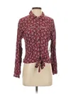 American Rag Cie Long Sleeve Blouse In Burgundy
