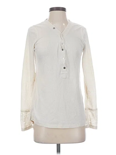 Pre-owned American Rag Cie Long Sleeve Blouse In Ivory