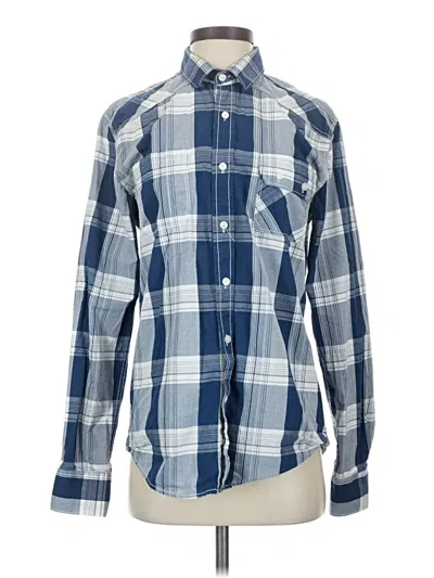Pre-owned American Rag Cie Long Sleeve Button Down Shirt In Blue