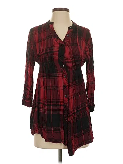 Pre-owned American Rag Cie Long Sleeve Button Down Shirt In Burgundy