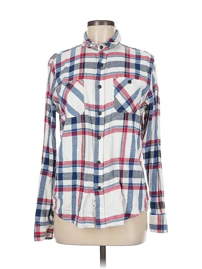 Pre-owned American Rag Cie Long Sleeve Button Down Shirt In White