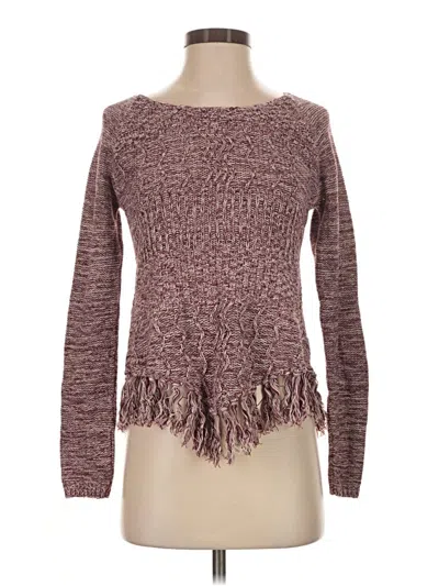 Pre-owned American Rag Cie Long Sleeve Top Burgundy Boatneck Tops