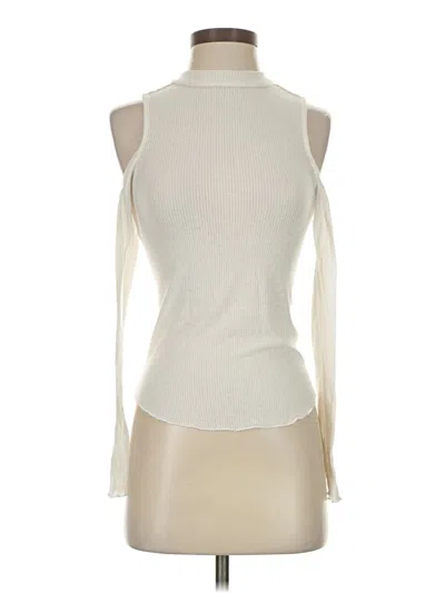 Pre-owned American Rag Cie Long Sleeve Top Ivory Turtleneck Tops