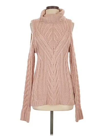 Pre-owned American Rag Cie Long Sleeve Top Pink Turtleneck Tops