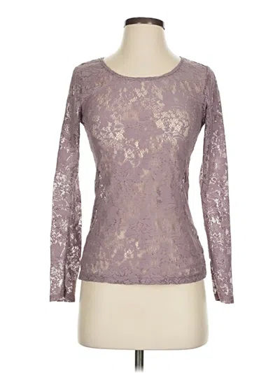 Pre-owned American Rag Cie Long Sleeve Top Purple Boatneck Tops