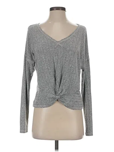 Pre-owned American Rag Cie Long Sleeve T-shirt In Gray