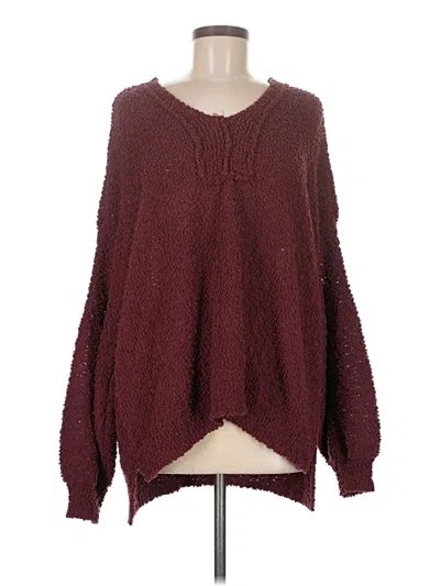 Pre-owned American Rag Cie Pullover Sweater In Burgundy