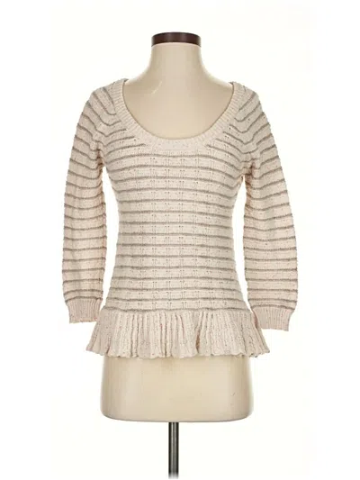 Pre-owned American Rag Cie Pullover Sweater In White