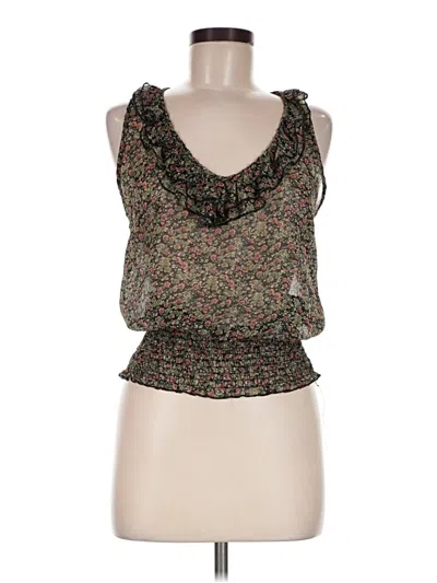 Pre-owned American Rag Cie Sleeveless Blouse In Black
