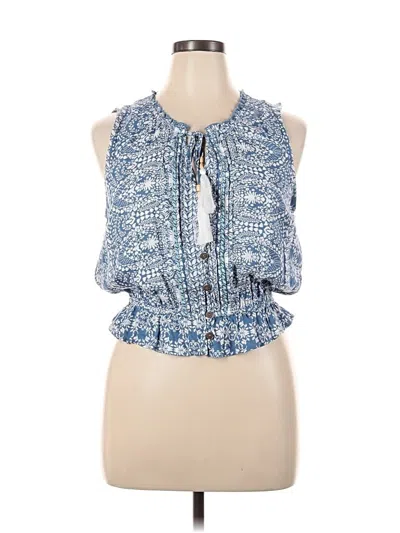 Pre-owned American Rag Cie Sleeveless Blouse In Blue